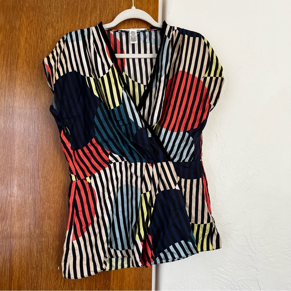 Diane von Furstenberg Colorful Top Size 4
